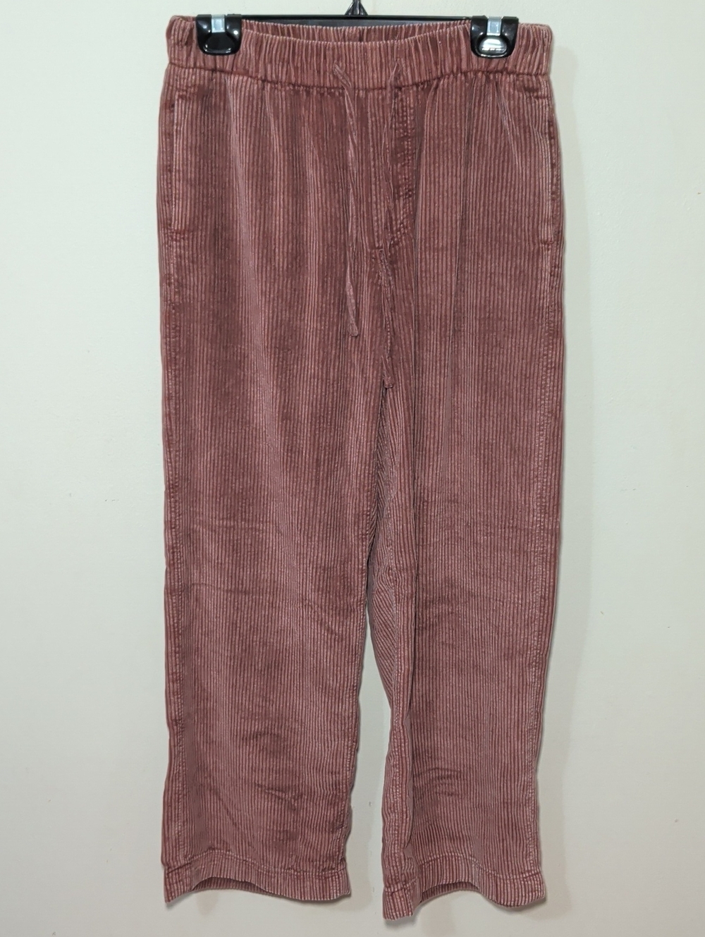 American Eagle Wide Leg Corduroy Drawstring Pants Dark Mauve Women's Size XS